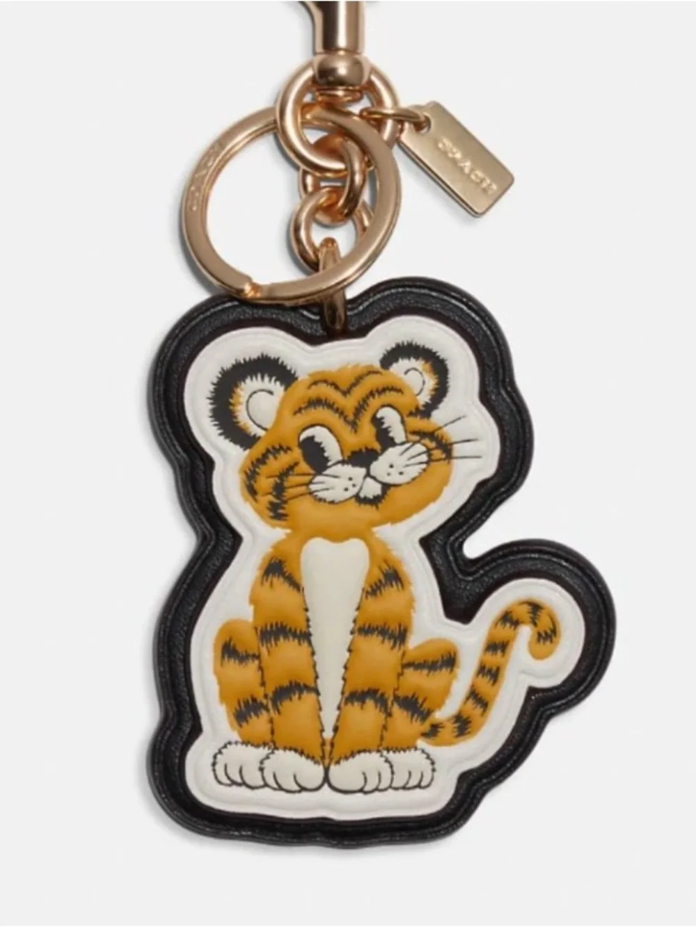 Coach Lunar New Year Tiger Bag Charm Keychain in Signature Canvas NWOT